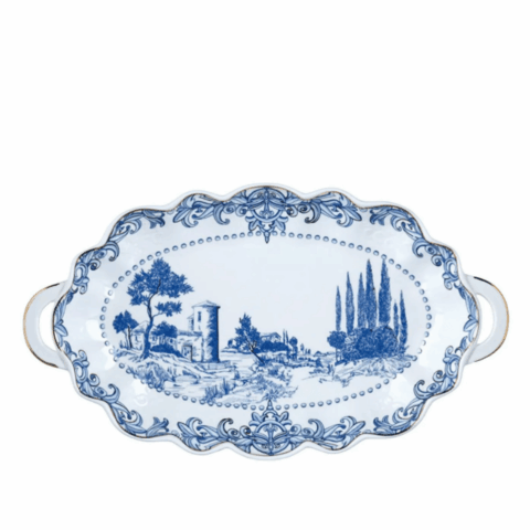 Lucky Art Florance Bone 17cm Oval Servis Tabaği