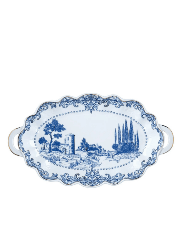 Lucky Art Florance Bone 17cm Oval Servis Tabaği