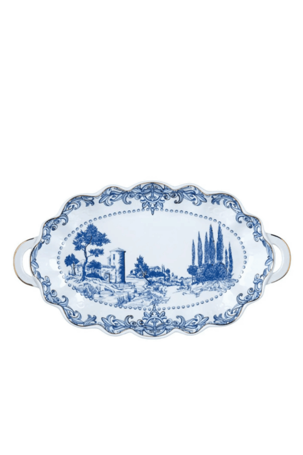 Lucky Art Florance Bone 17cm Oval Servis Tabaği